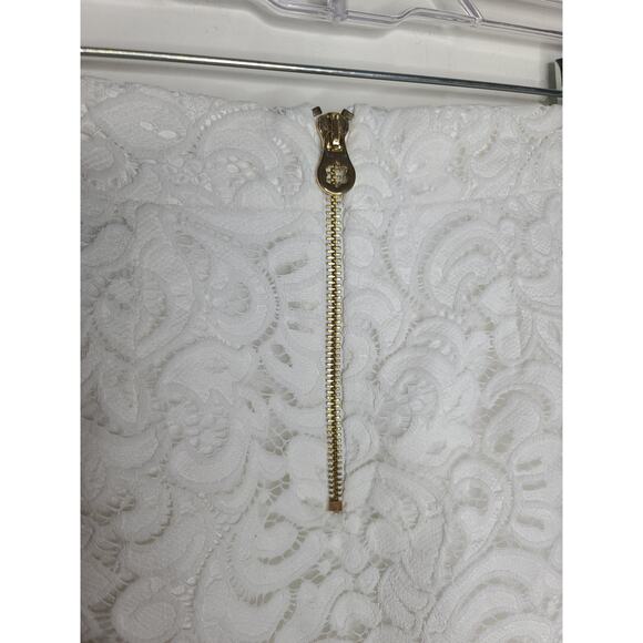 Draper James white lace mini skirt fully lined - 0 - Picture 5 of 6